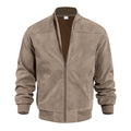 Hot selling men's suede jacket autumn and winter fashionable casual zipper cardigan long sleeved baseball jacket 5 pieces
