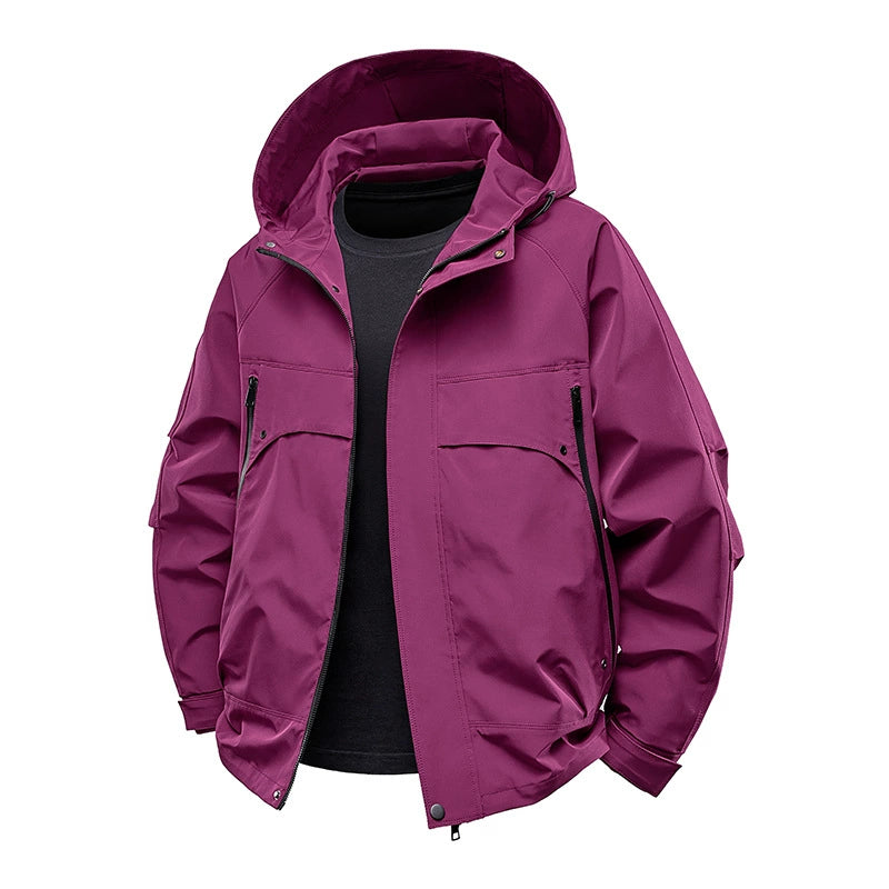 Hooded workwear, assault jacket, men's 2025 spring new style, trendy brand youth jacket, loose spring and autumn style, 5 pieces